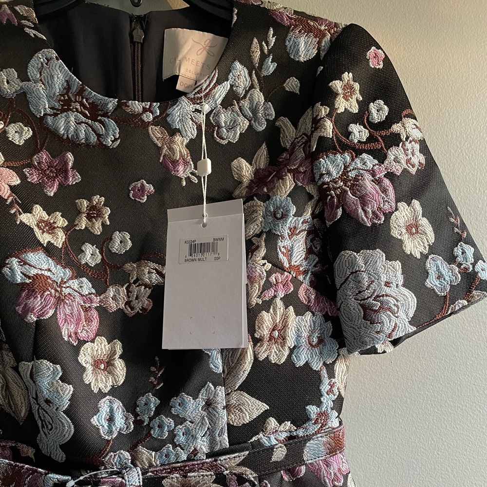 Gal Meets Glam Presley Tapestry Jacquard Dress 00P - Picture 5 of 6